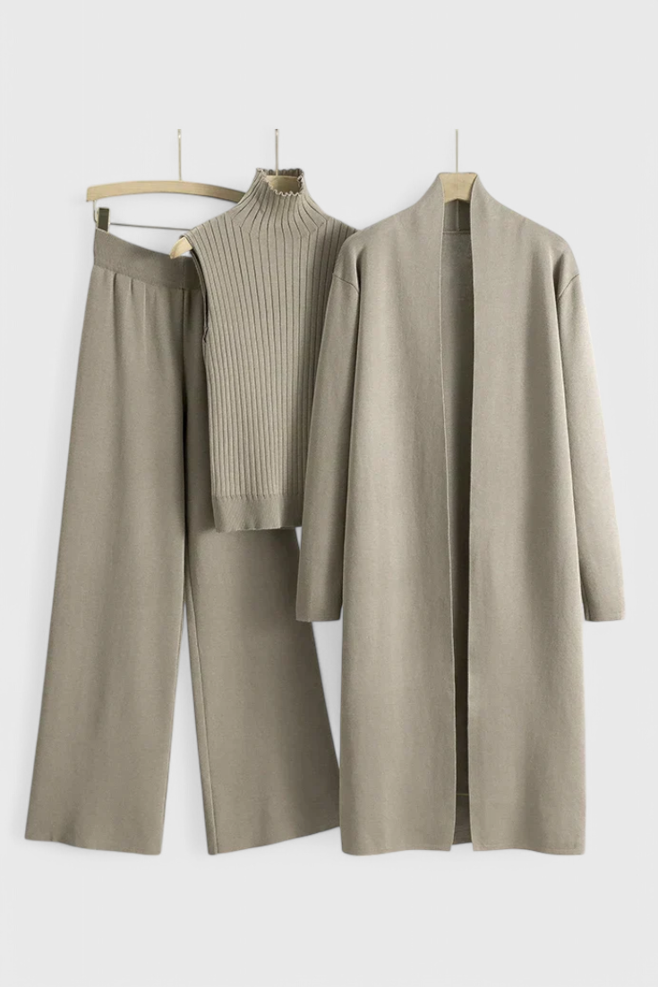 Chic 3-Piece Soft Knit Set by Mahalia