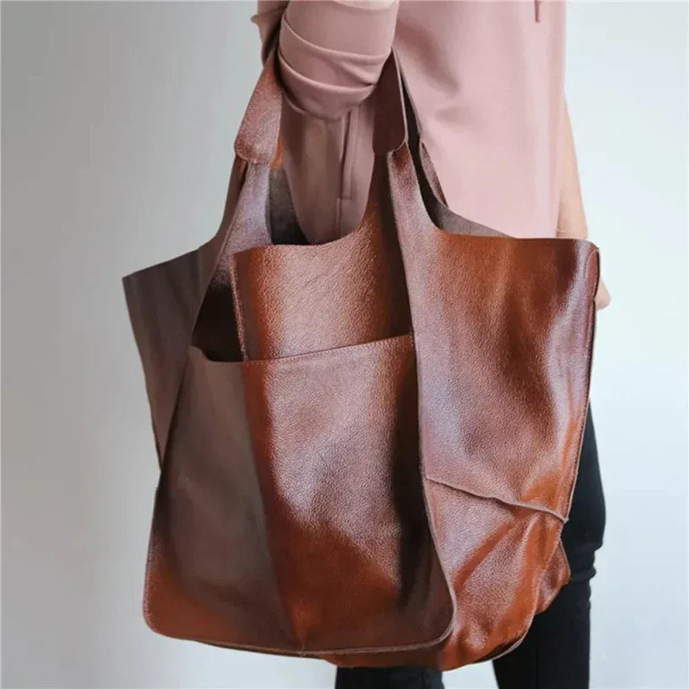 Ruth - Classic Elegance Leather Tote Bag