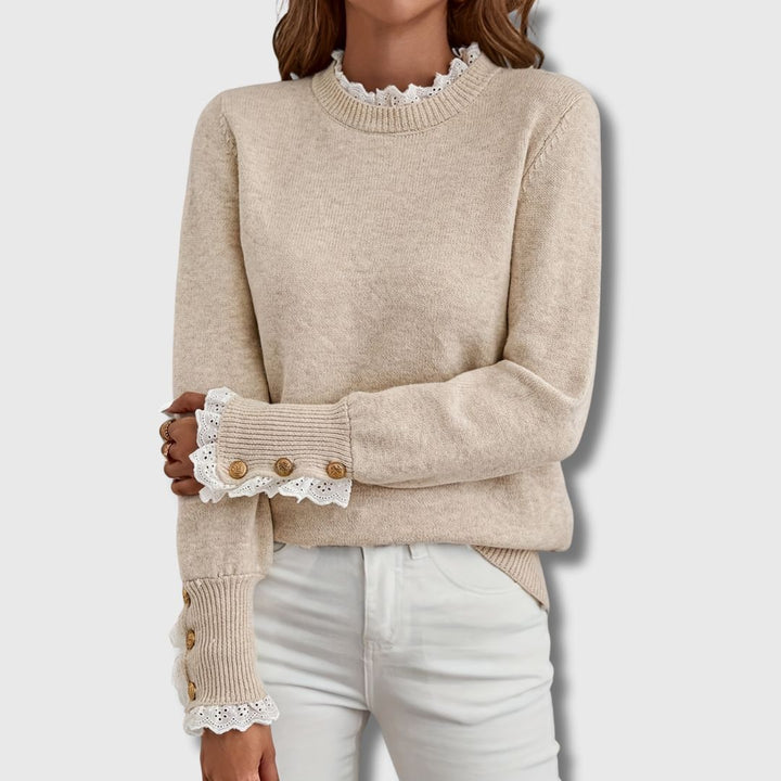 Sofie – Sweater with Lace Trim