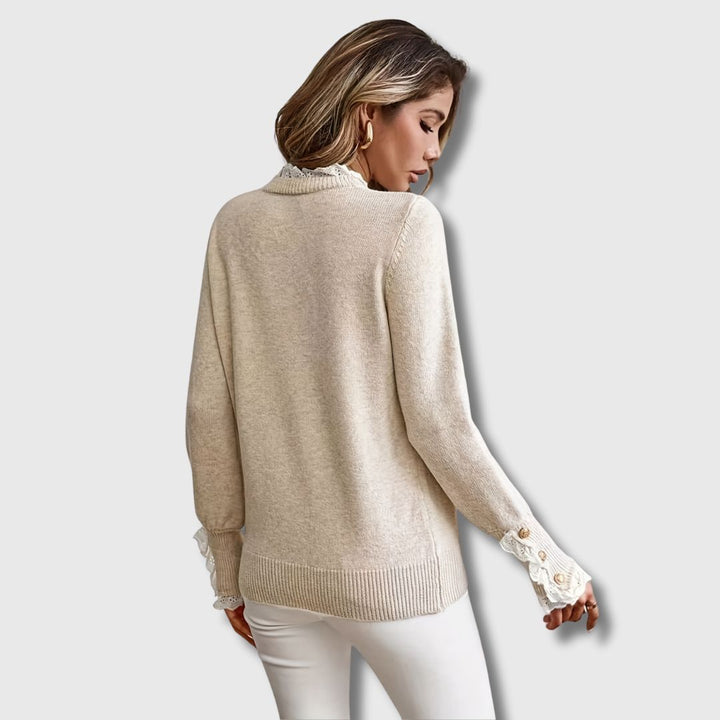 Sofie – Sweater with Lace Trim