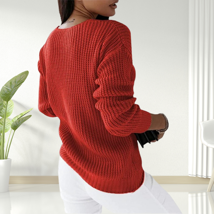 Oriana | Comfortable V-Neck Knit Sweater
