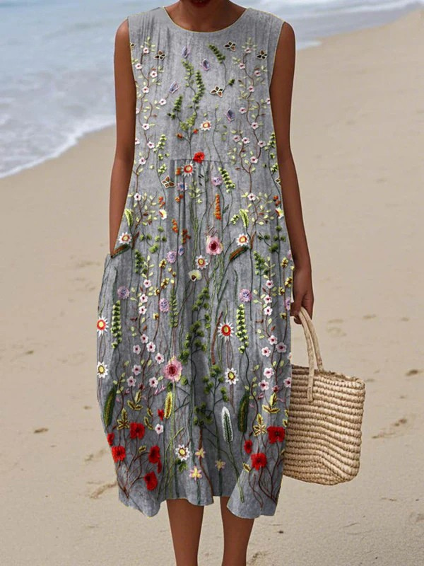 Cara | Wildflower Print Midi Dress