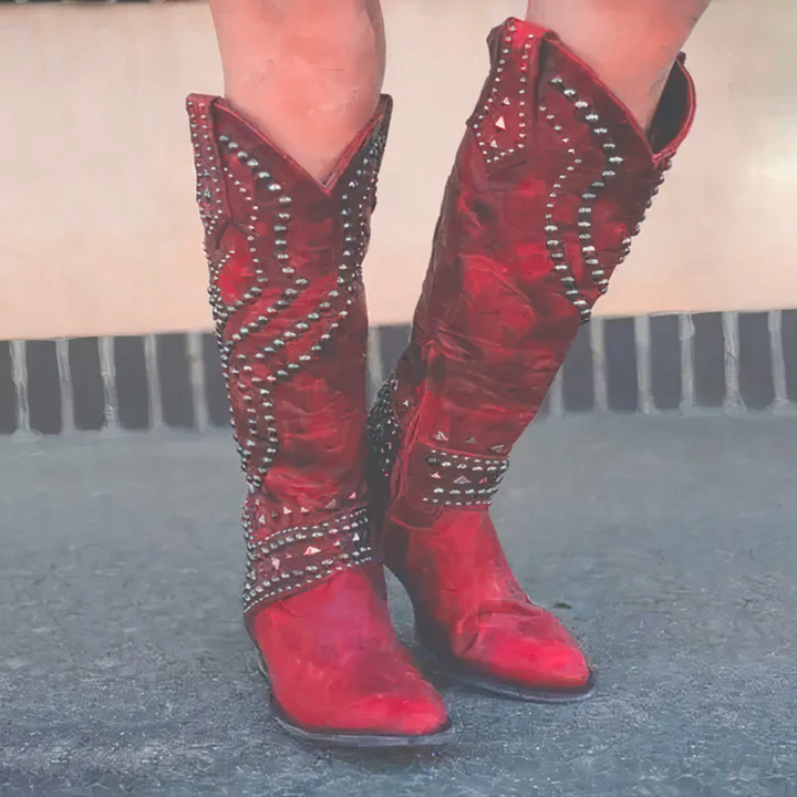 Mary - Knee-High Western Boots