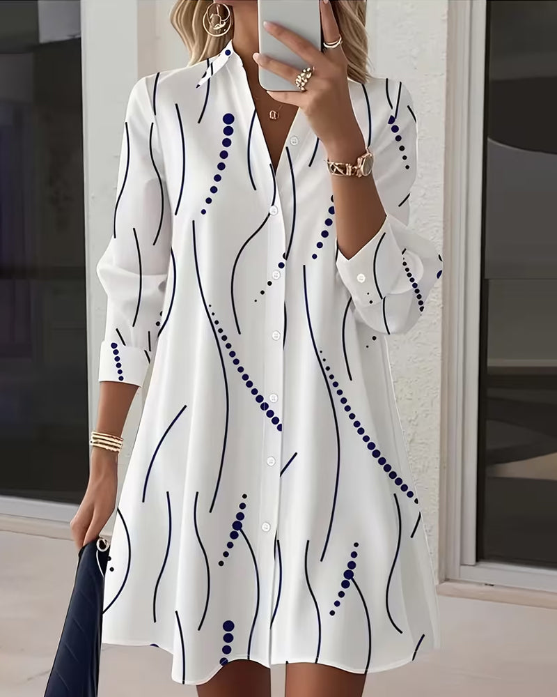 Curved Collar Dress Shirt