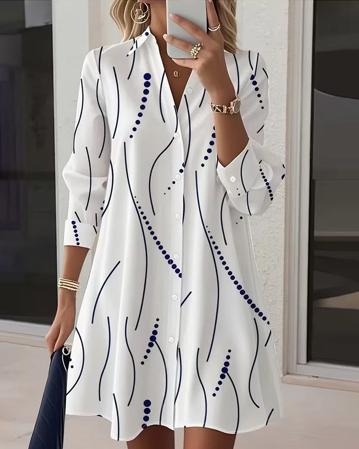 Curved Collar Dress Shirt