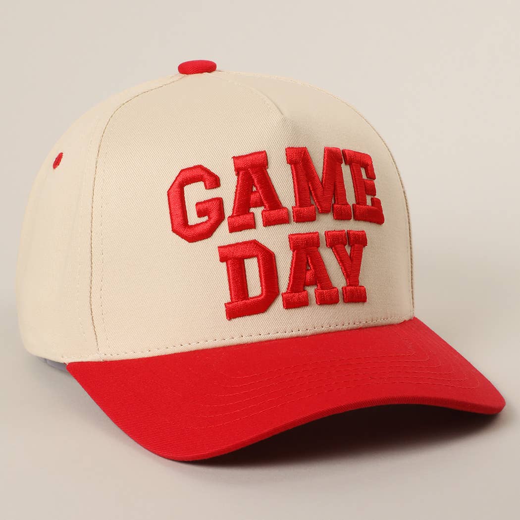 GAME DAY 3D Letter Embroidered Two-Tone Trucker Hat