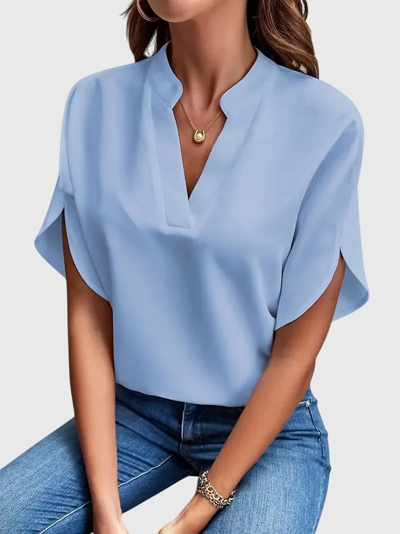 Beatrix™ | Luxuriously Soft V-Neck Blouse