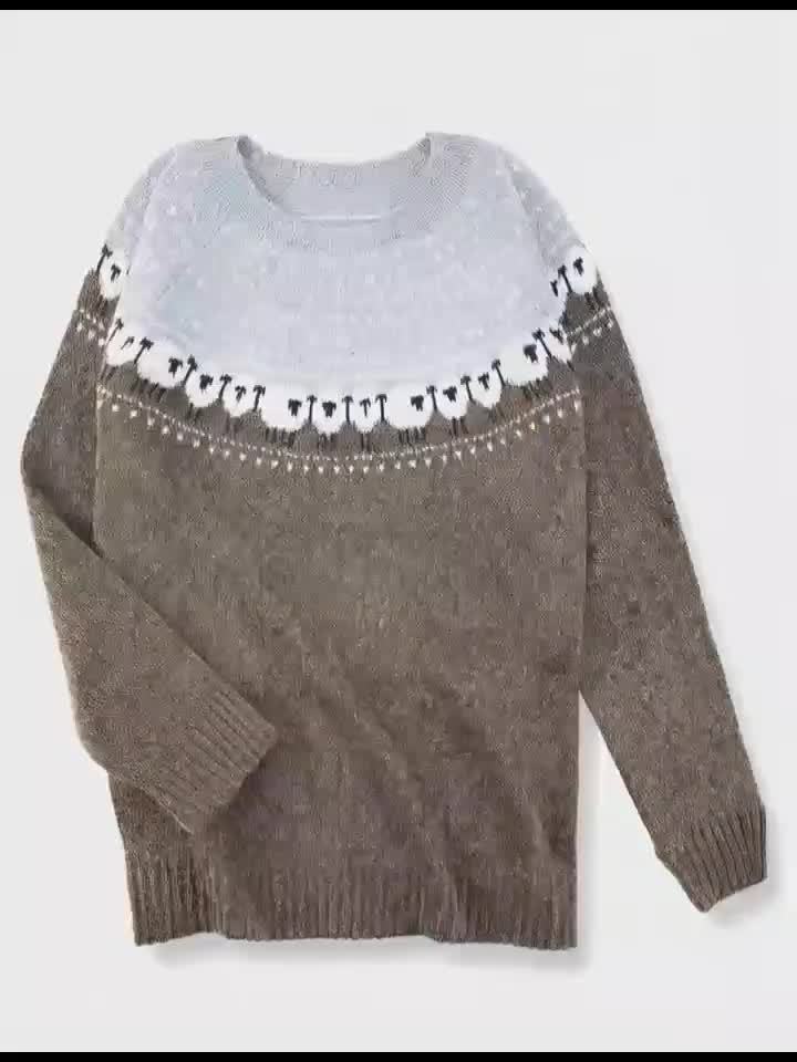 Nordic™ | Chic Winter Sweater with Sheep Jacquard Pattern
