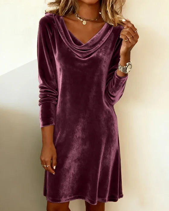 Frosina - Relaxed Fit Velvet Dress