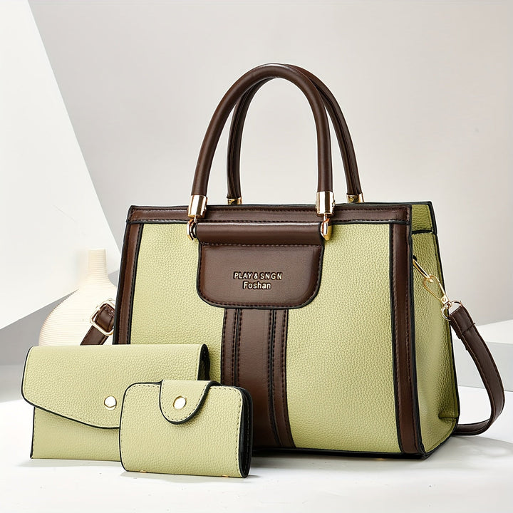 Luna - Sophisticated 3-Piece Leather Handbag Collection