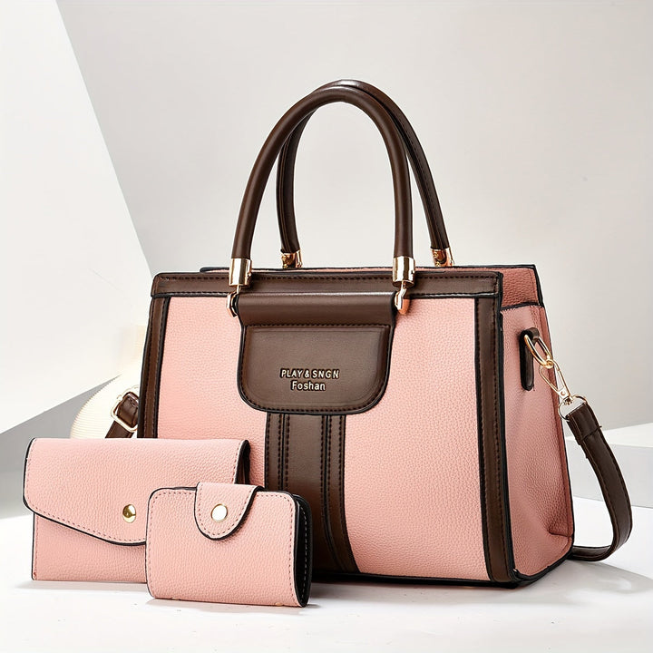 Luna - Sophisticated 3-Piece Leather Handbag Collection