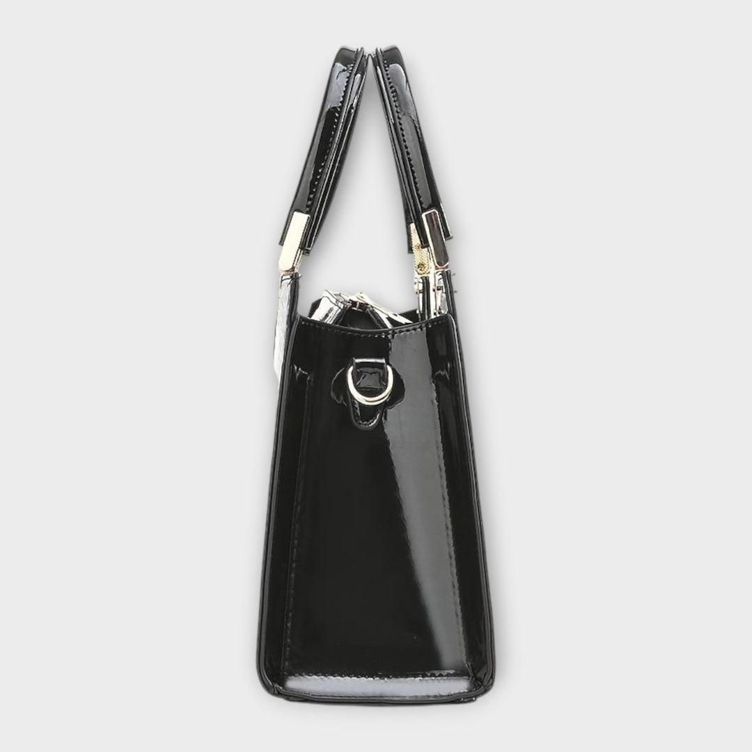 Olivia - Shiny Crocodile-Patterned Handbag