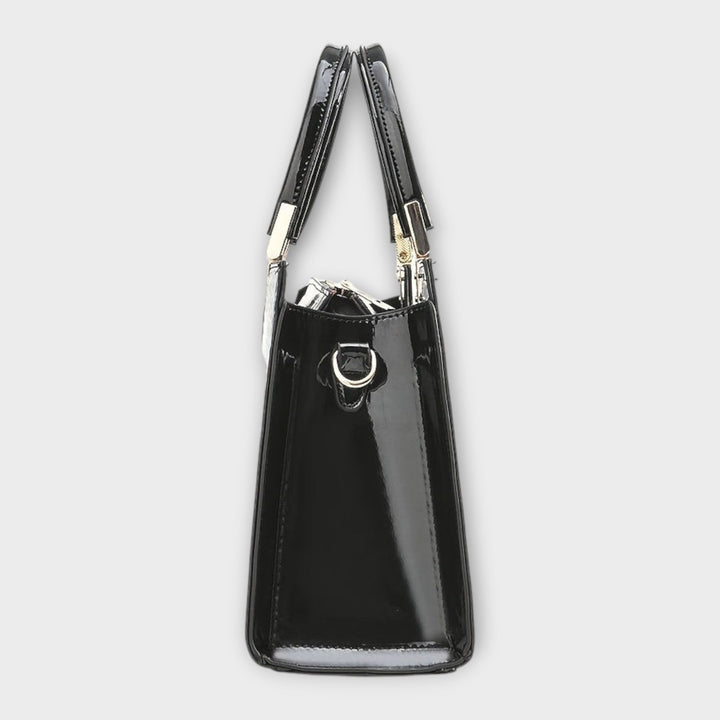 Olivia - Shiny Crocodile-Patterned Handbag
