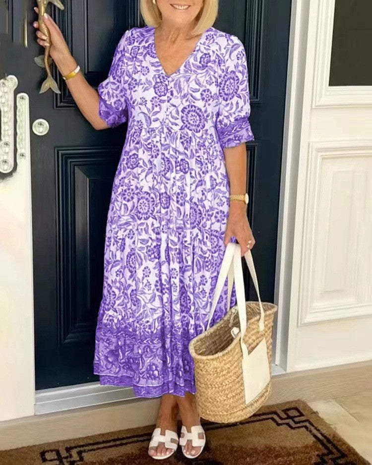 Keisha | Floral V-Neck Dress