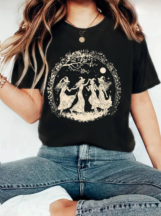 Fairy Witchy Vibes Graphic Halloween Tee