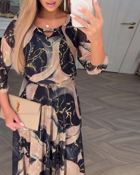 Chavelle | Floral Print Chiffon Dress