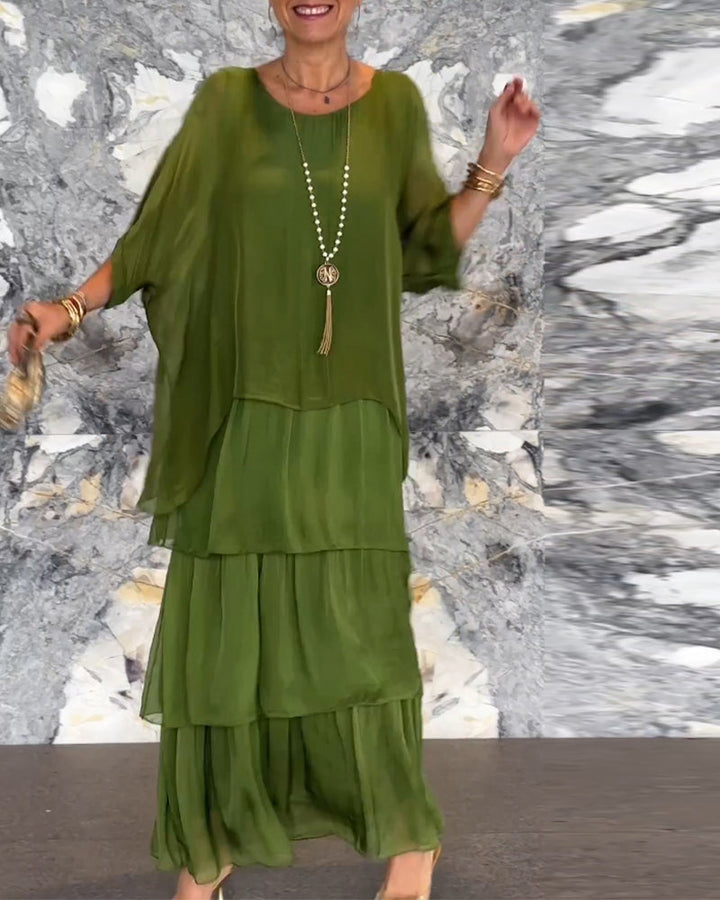 Morgan™ | Multi-Tiered Green Maxi Dress