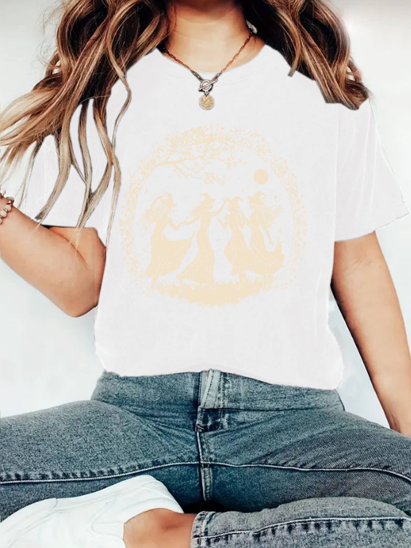 Fairy Witchy Vibes Graphic Halloween Tee