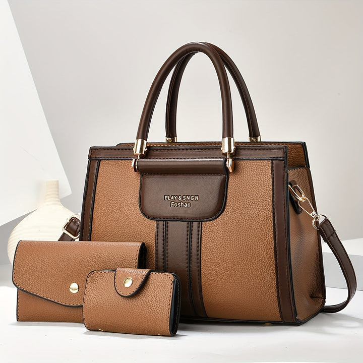 Luna - Sophisticated 3-Piece Leather Handbag Collection