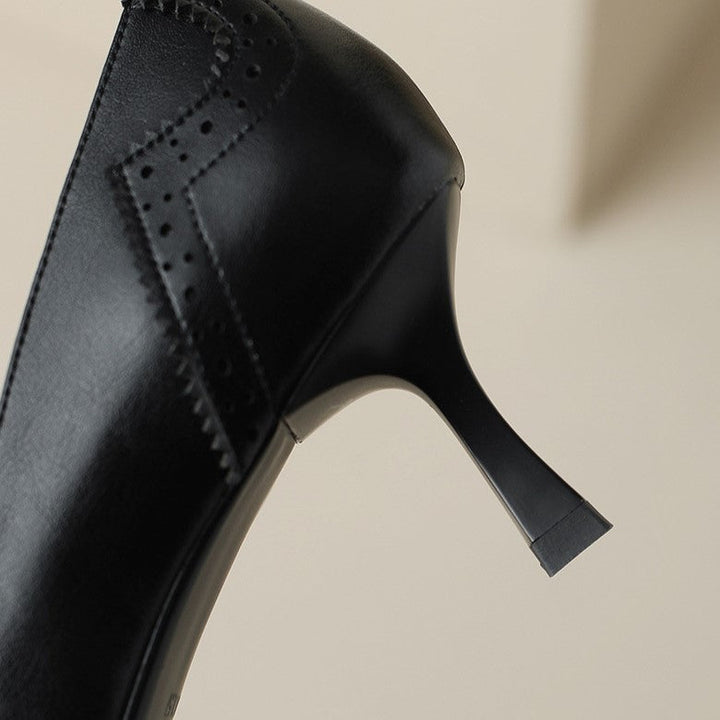 Célora Leather Ribbon Heels