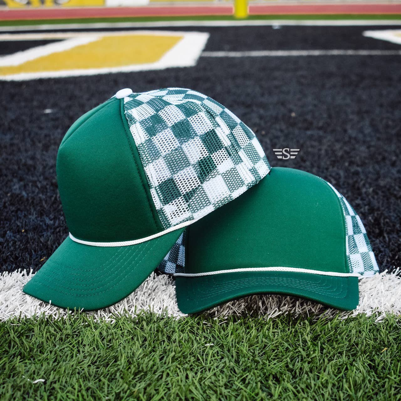 Checkered Mesh Back Cap
