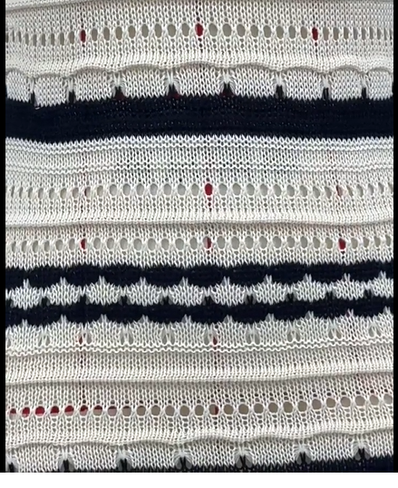 KNITTED STRIPED UNECK SUSPENDER DRESS