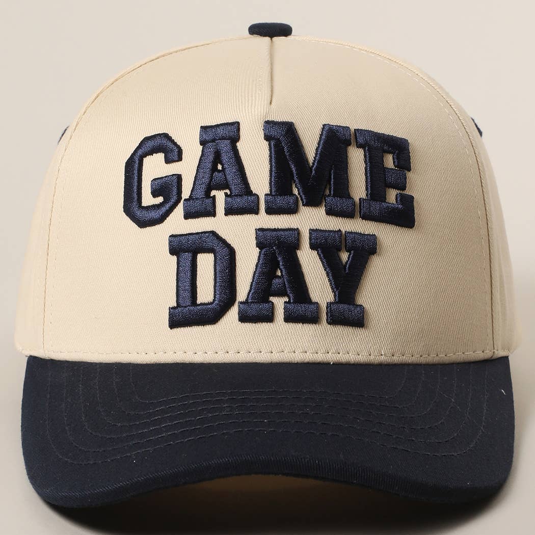 GAME DAY 3D Letter Embroidered Two-Tone Trucker Hat