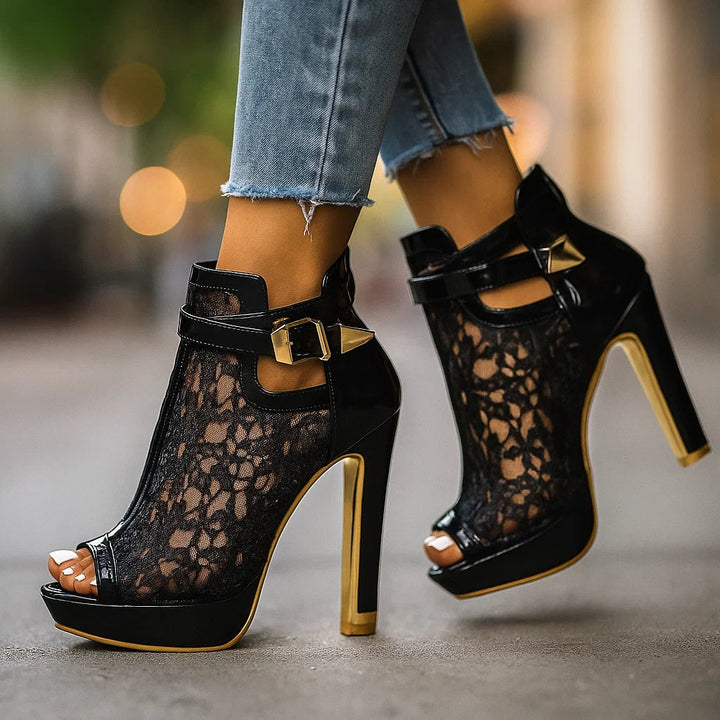 Liliana Lace-Detail Heels
