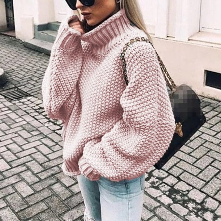 Celine - Chunky Knit Turtleneck Sweater in Oversized Fit