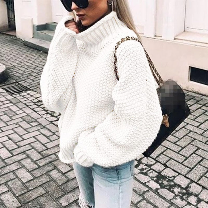 Celine - Chunky Knit Turtleneck Sweater in Oversized Fit