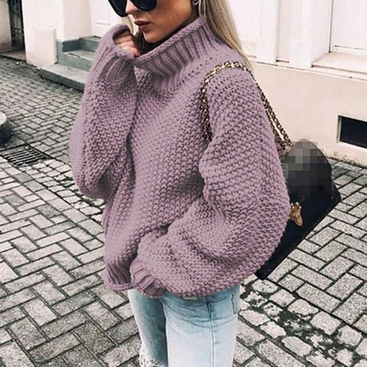 Celine - Chunky Knit Turtleneck Sweater in Oversized Fit