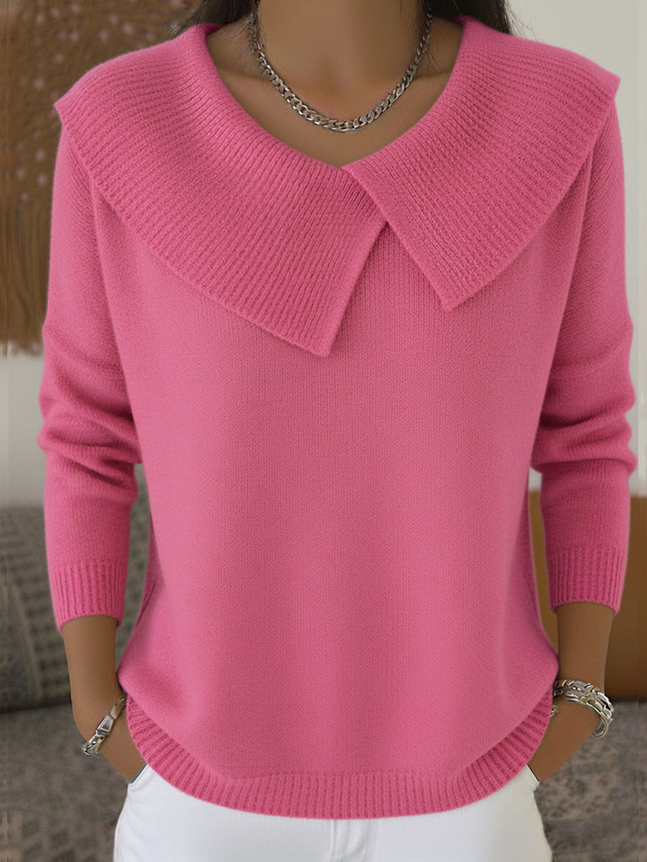 Cassidy | Soft Sweater Featuring a Luxurious Plush Collar