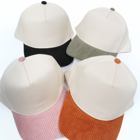 Corduroy Brim 5 Panel Baseball Cap
