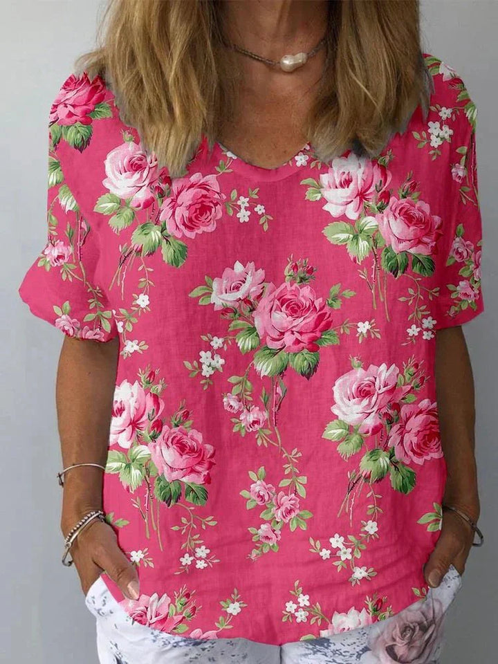 Lisa | Creative Floral Print Shirt