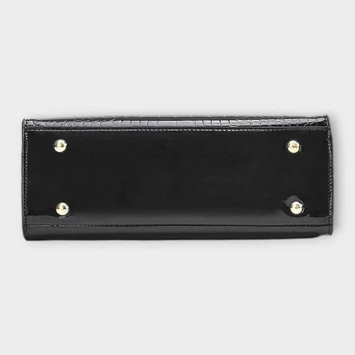 Olivia - Shiny Crocodile-Patterned Handbag