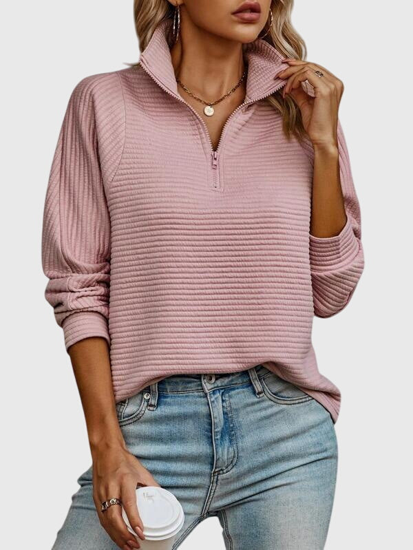 Molly | Stylish Half-Zip Knit Sweater