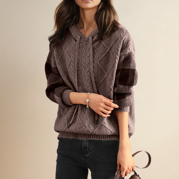 Emily | Soft Cable Knit Hooded Sweater