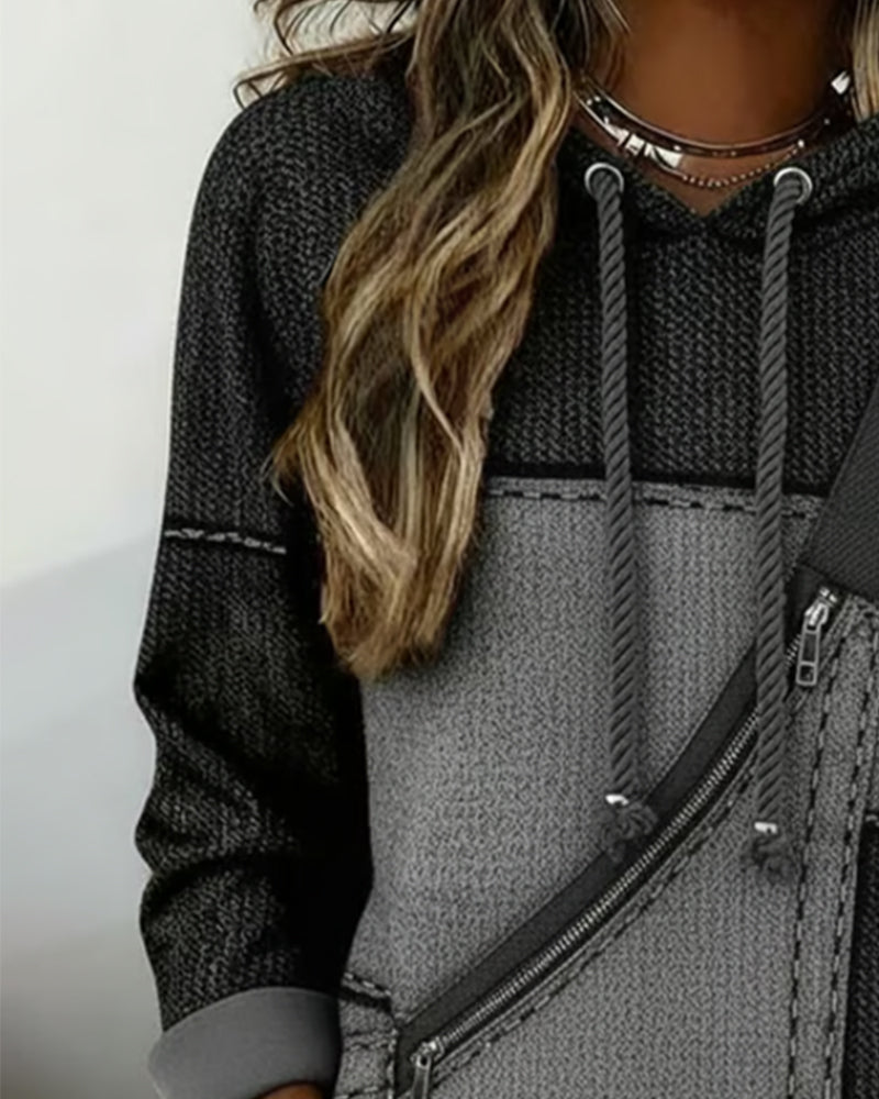 Elara | Stylish Color Block Hoodie