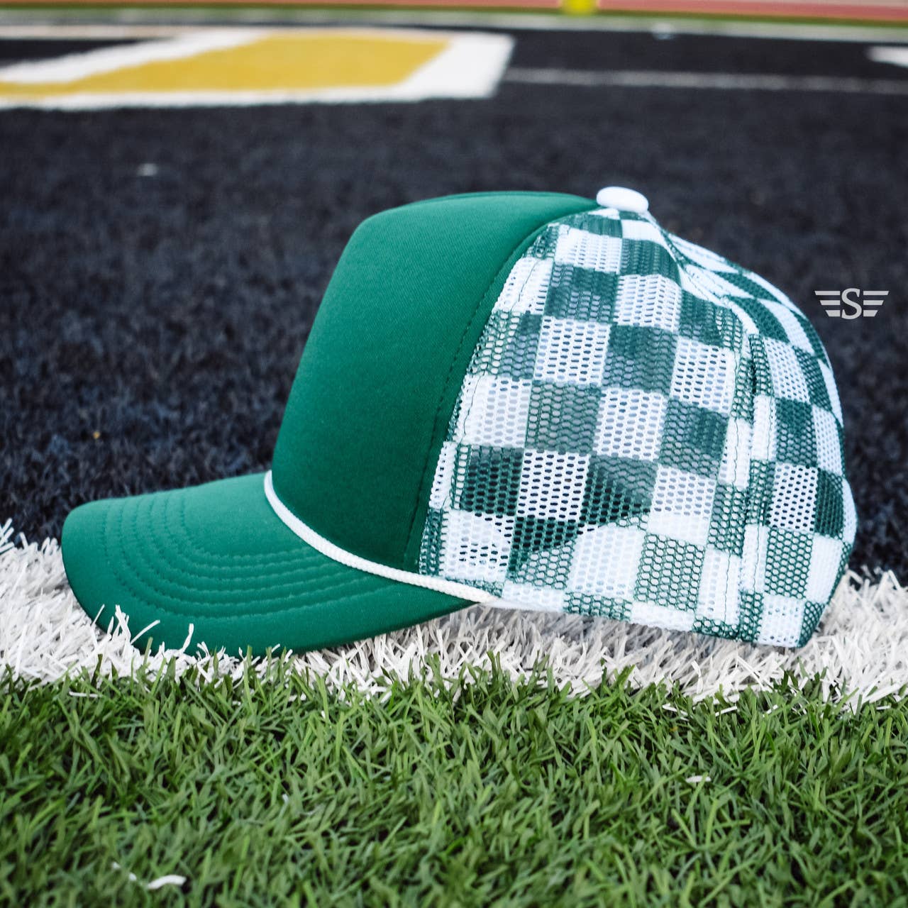 Checkered Mesh Back Cap