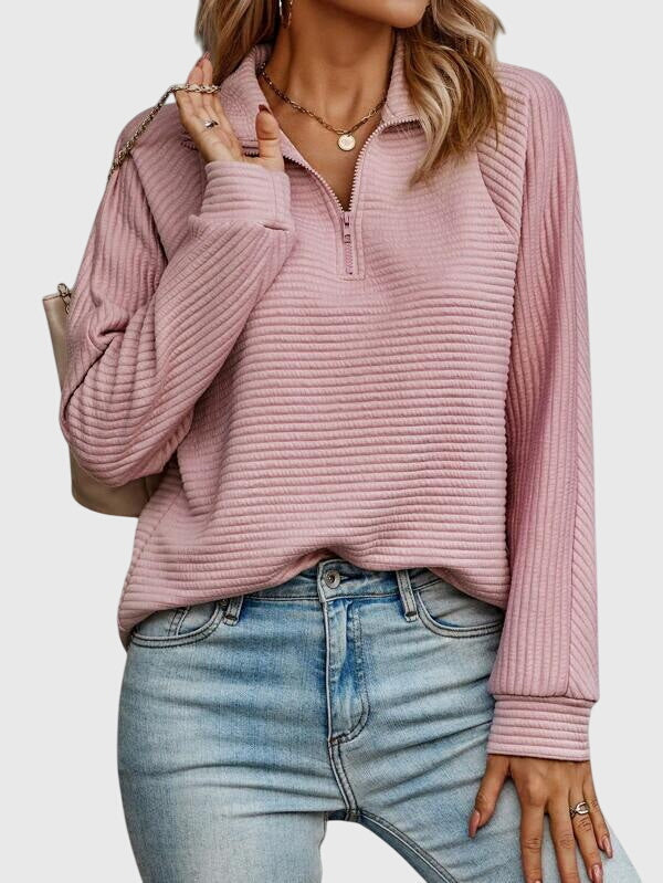 Molly | Stylish Half-Zip Knit Sweater