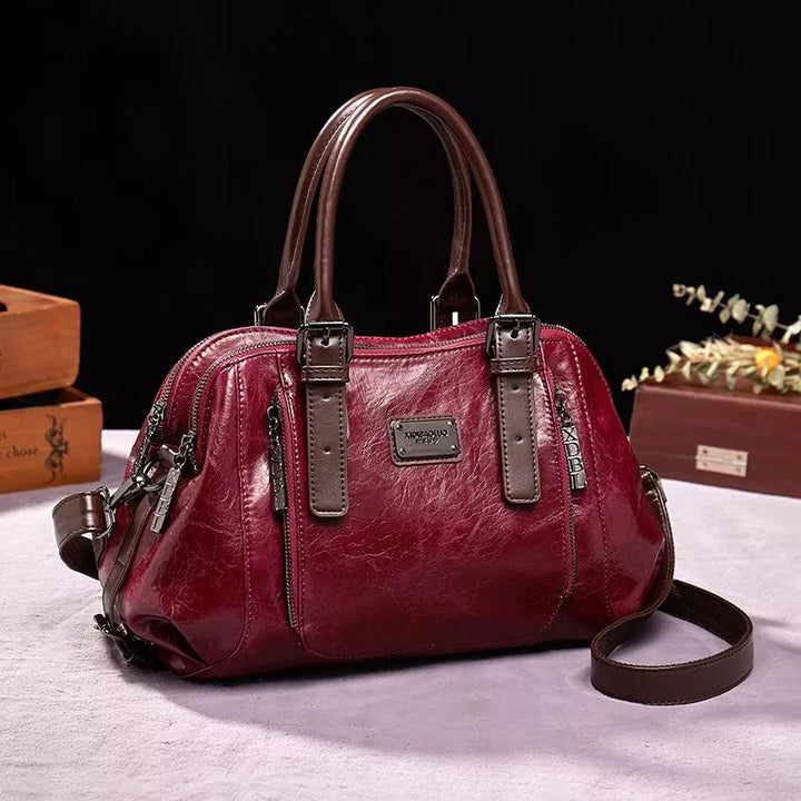 Katherine - Elegant Leather Statement Handbag