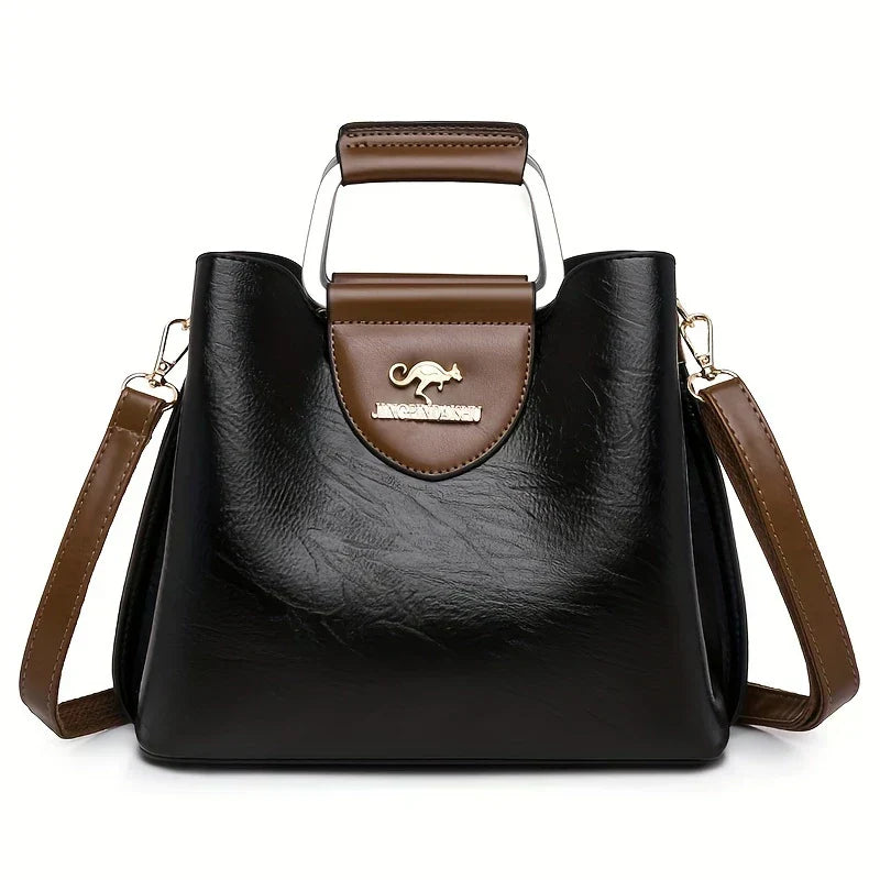 Isabella - Stylish Leather Bucket Bag