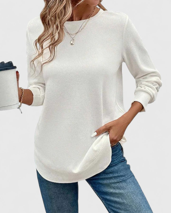 Nadyalyn | Stylish Long Sleeve O-Neck Top
