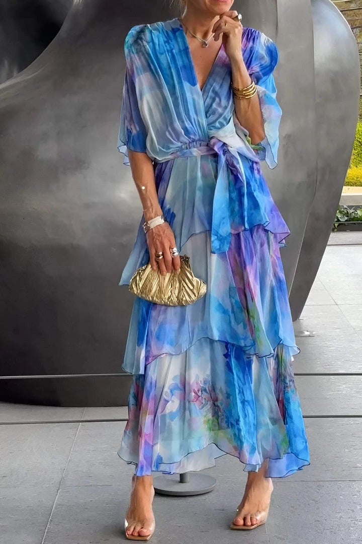 Linda | Chic Layered Elegance Dress