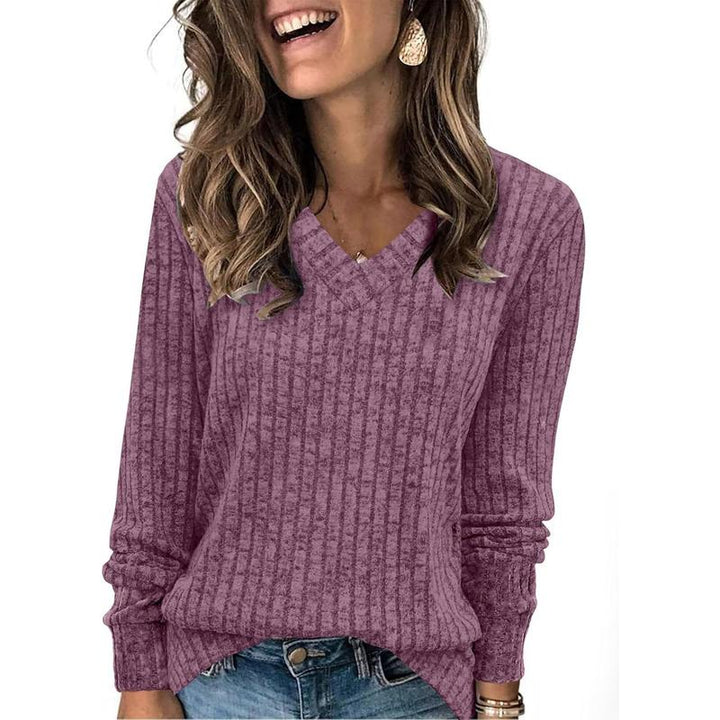 EVELYN™ | Women's Oversized Knit Sweater with Lightweight V-Neck
