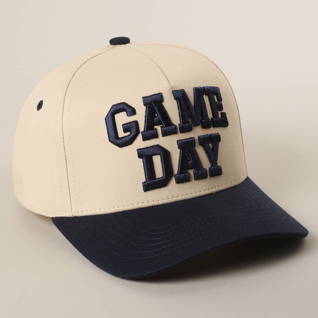 GAME DAY 3D Letter Embroidered Two-Tone Trucker Hat