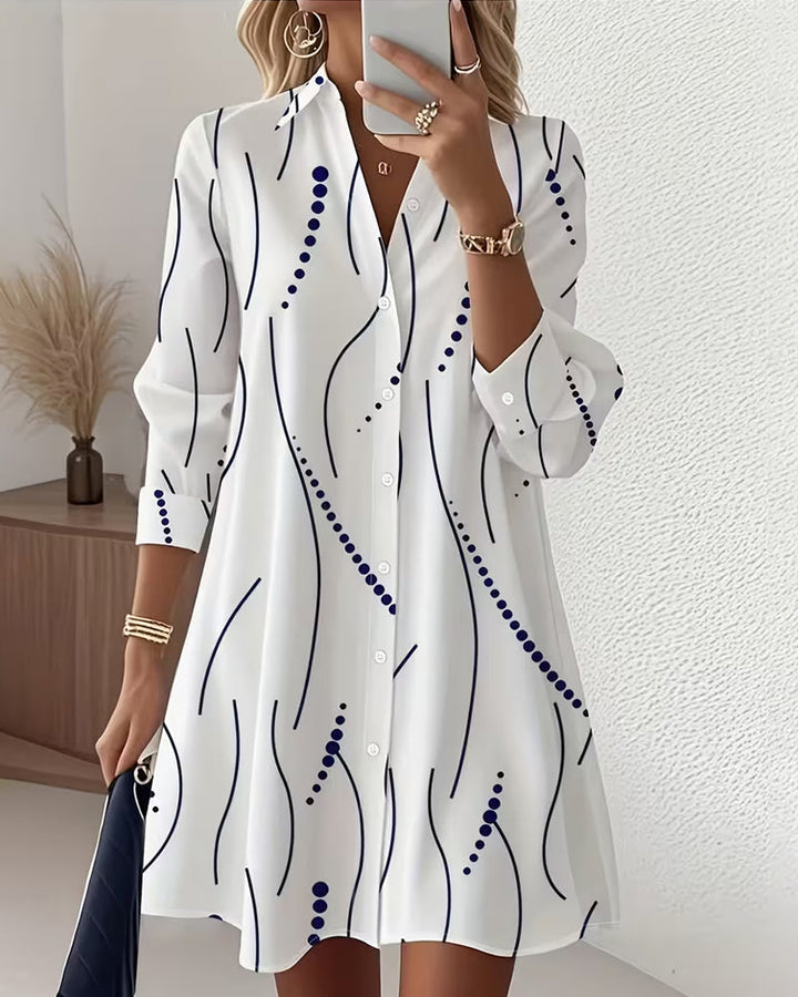 Curved Collar Dress Shirt