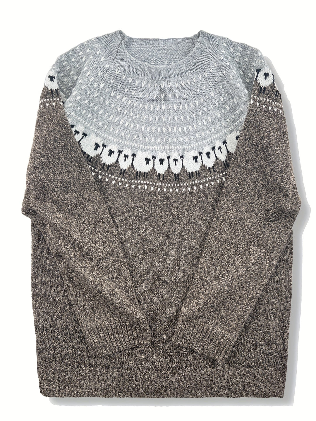 Nordic™ | Chic Winter Sweater with Sheep Jacquard Pattern