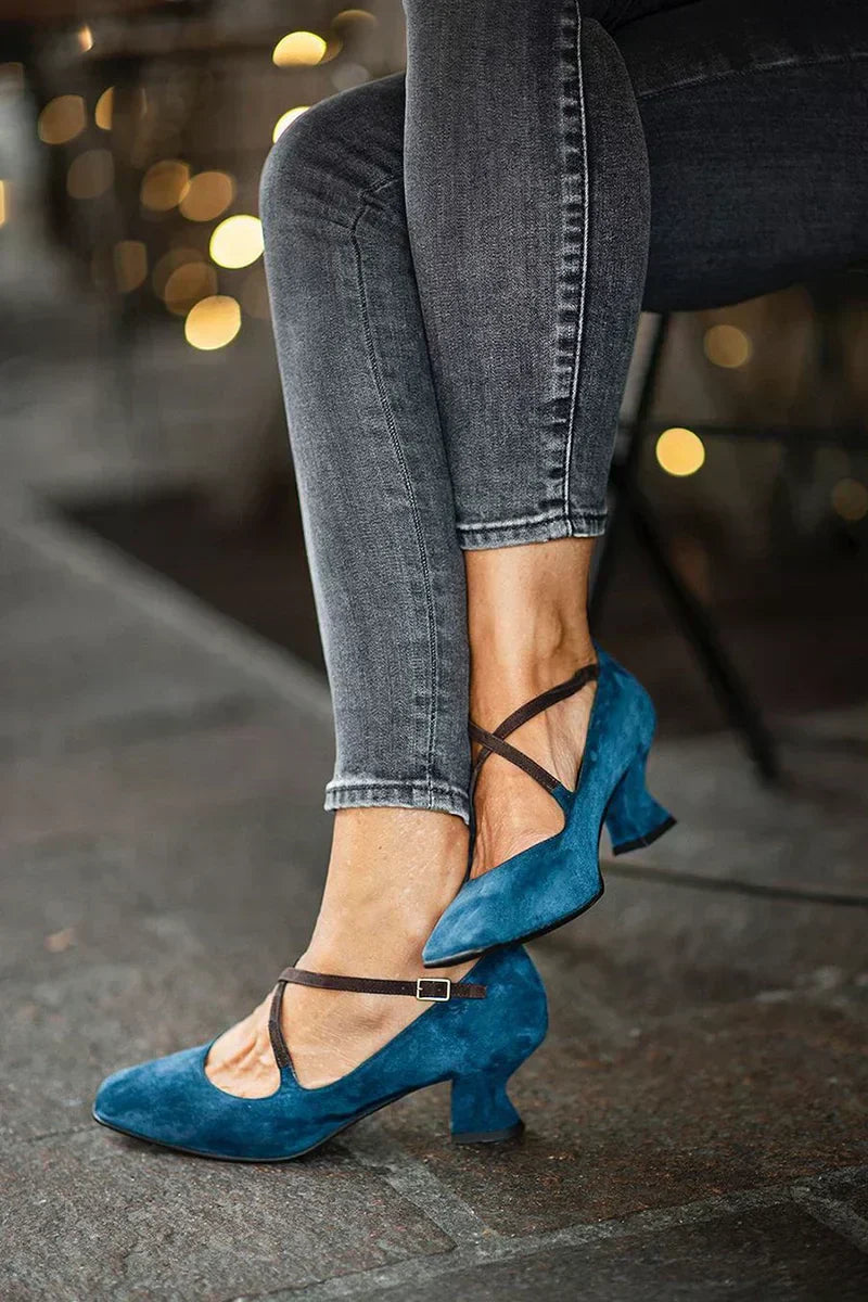 Amber | Chic Mid-Heel Strappy Sandals