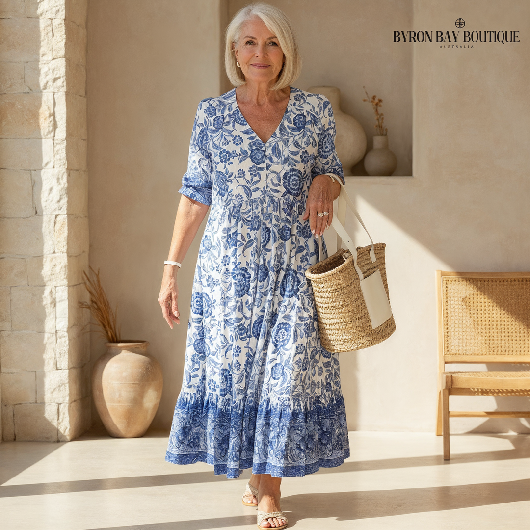 Azariah - Chic V-Neck Floral Dress